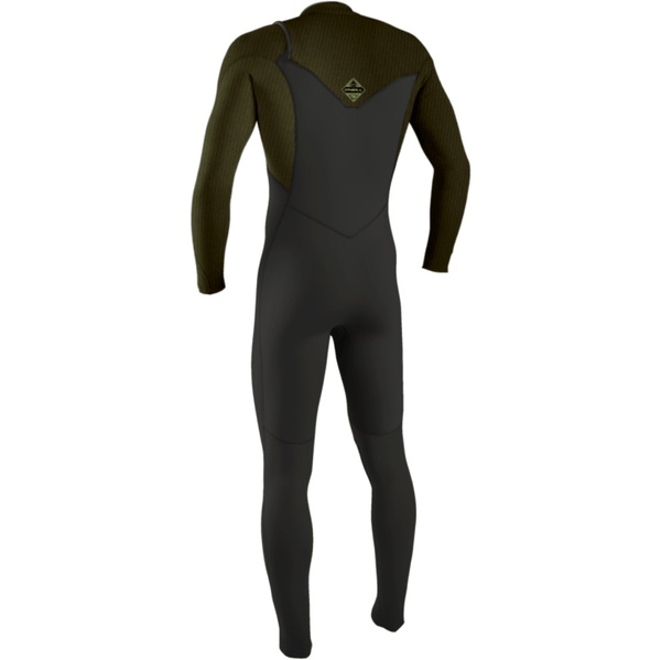 2026 O'Neill Mens Hyperfreak 3/2mm+ Chest Zip Wetsuit 5343 - Raven / Army
